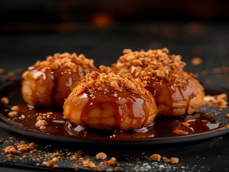 Biscoff Orbit - caramel Biscoff glazed puff balls