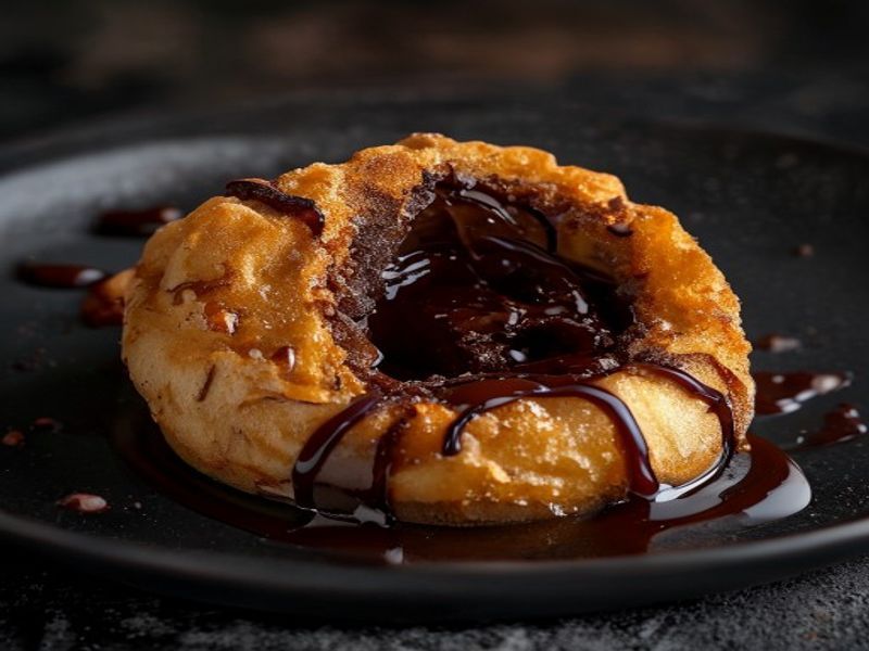 Stuffed Noir - dark chocolate ganache filled puff balls