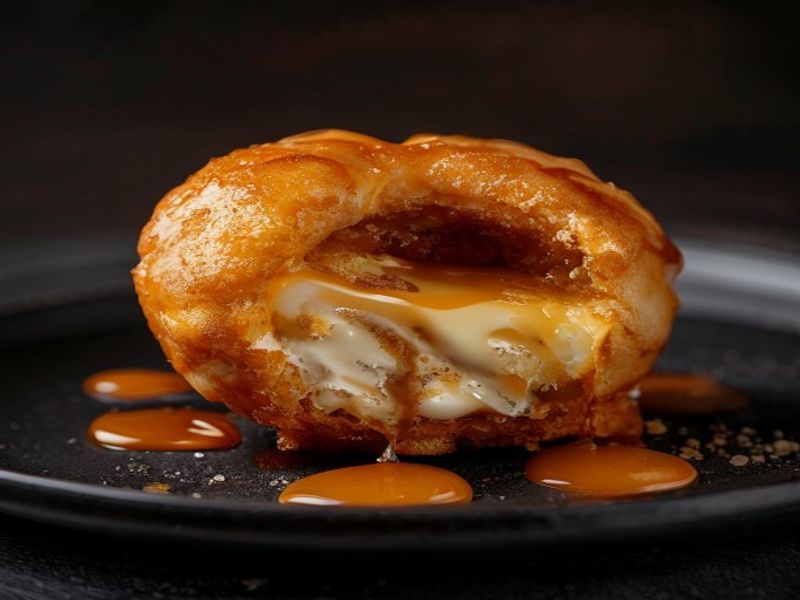 Stuffed Orbit - Biscoff cream filled puff balls